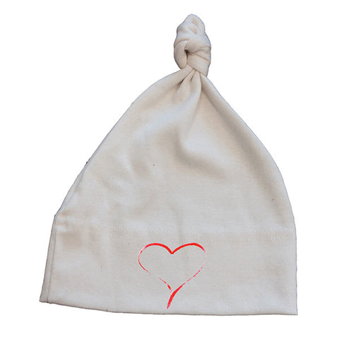 Painted Heart Baby Hat